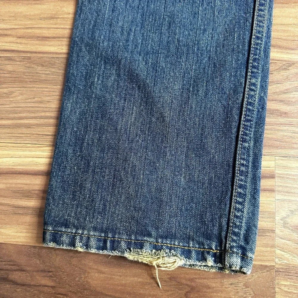 Vintage Y2K Levis 501 Jeans 30x32 Blue Dark Wash Button Fly Straight Leg USA